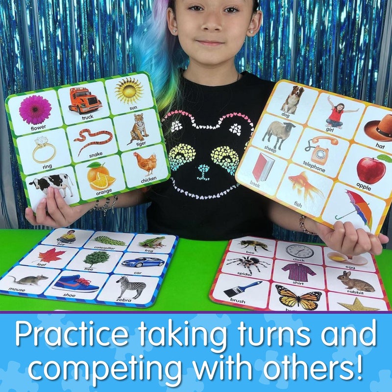 The Learning Journey: Match It! Bingo - Picture Word - Reading Game for Preschool and Kindergarten 36 Picture Word Cards, 9.5"" H x 8"" W x 0.1"" D - Image 4